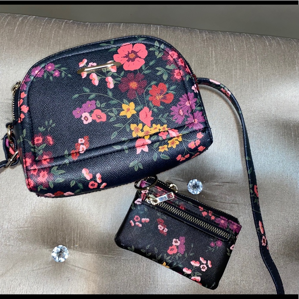 Floral crossbody & wallet
